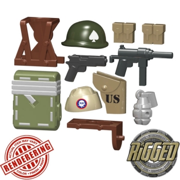 Custom Brick Forge WW2 US Fallschirmjäger Set für z.B. LEGO ® Figuren